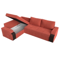Угловой диван Николь (микровельвет коралловый коричневый) - Изображение 1